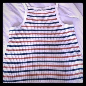 Apron Sweater Tank in Stripe